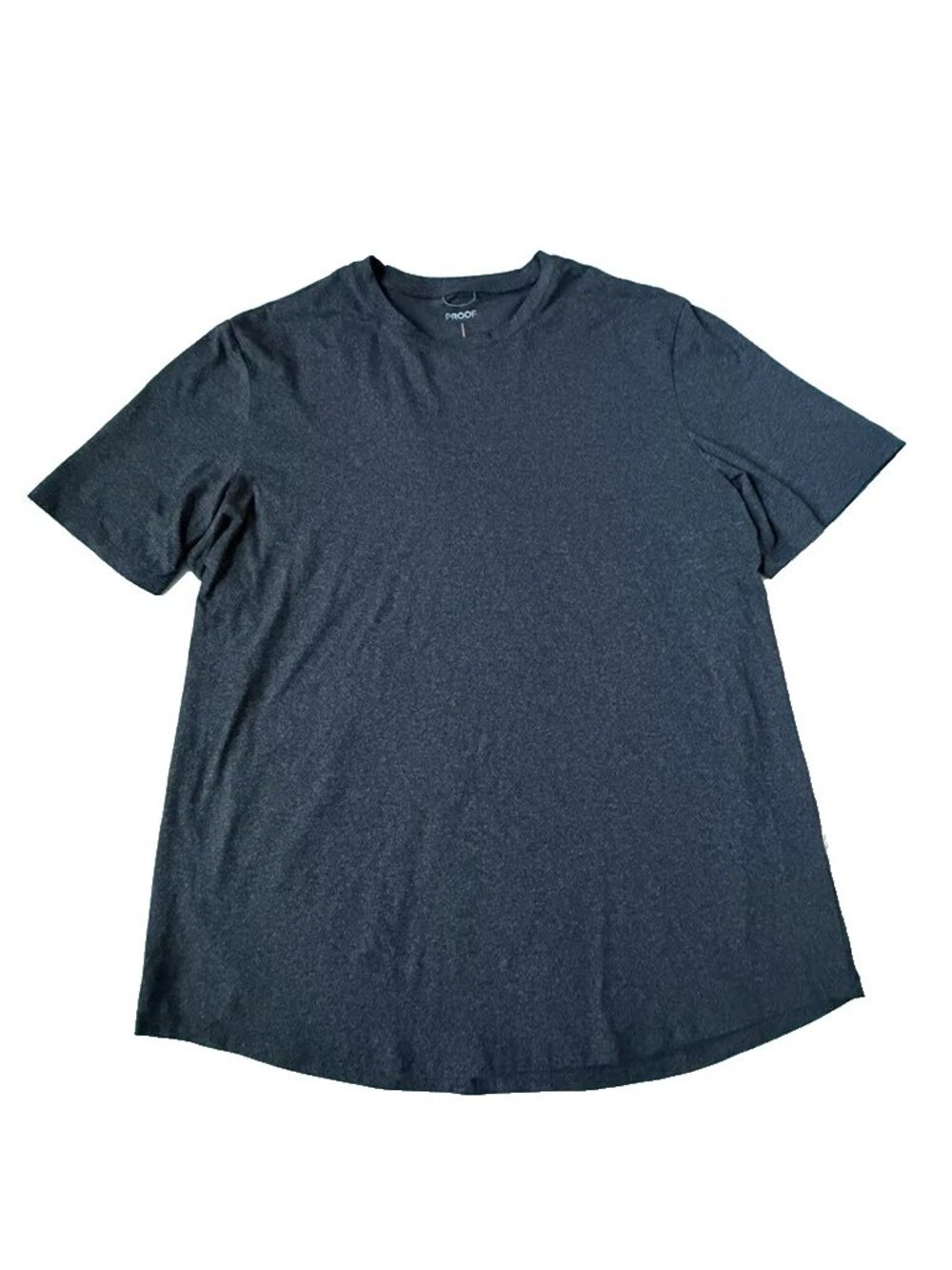 Proof Huckberry Men XXL Pullover Polyester Heather Tee Shirt Blue Short Sleeve